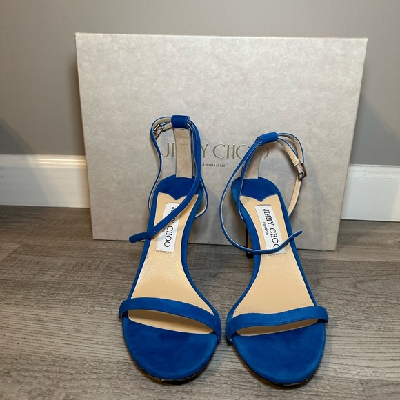 JIMMY CHOO- MINNY suede strappy sandal - Picture 2 of 10